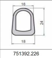 Силиконовый профиль D-образный 751392.226